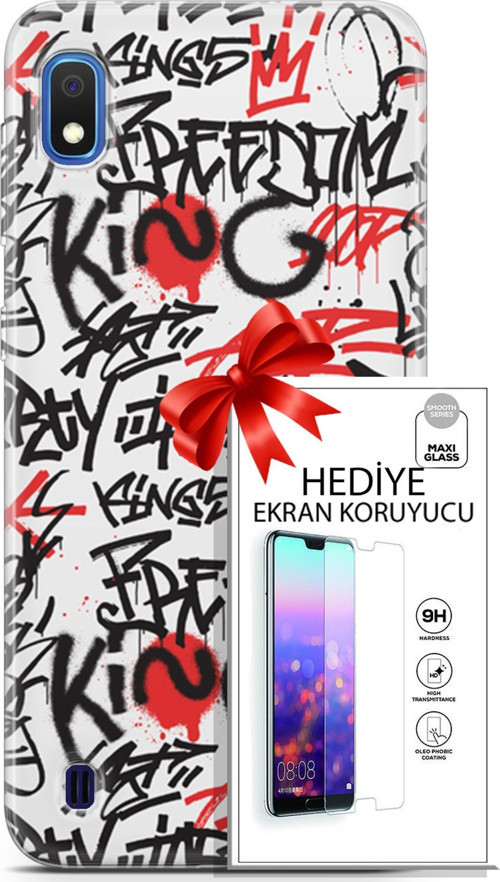 Samsung Galaxy A10 Kılıf Orijinal Seri Punky 22 King Freedom Kap + Ekran Koruyucu