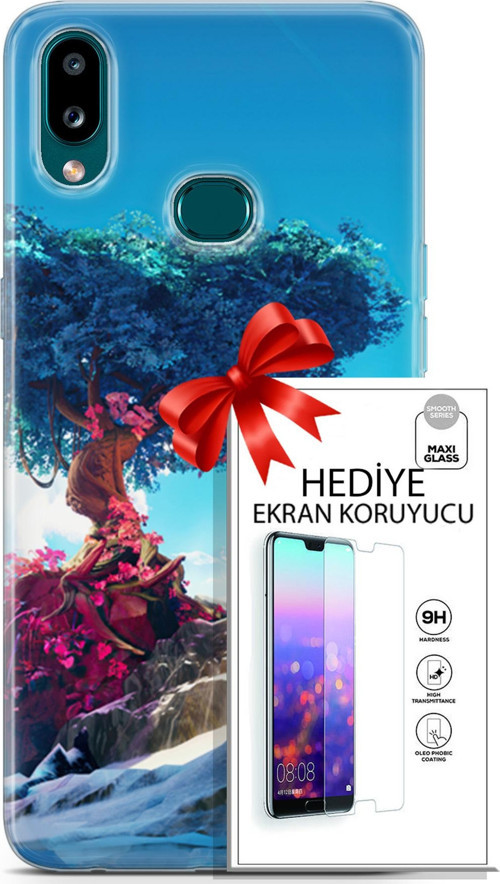 Samsung Galaxy A10S Kılıf Orijinal Seri Neo 04 Spiderman Silikon Kılıf + Ekran Koruyucu Full Koruma