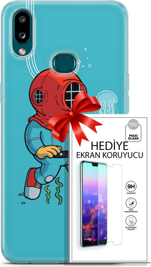 Samsung Galaxy A10S Kılıf Orijinal Seri Neo 08 Batman Dc Baskılı Kılıf + Ekran Koruyucu