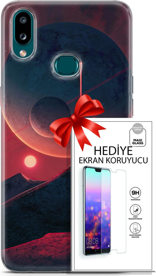 Samsung Galaxy A10S Kılıf Orijinal Seri Neo 19 Iron Man Tam Koruma Kılıf + Ekran Koruyucu