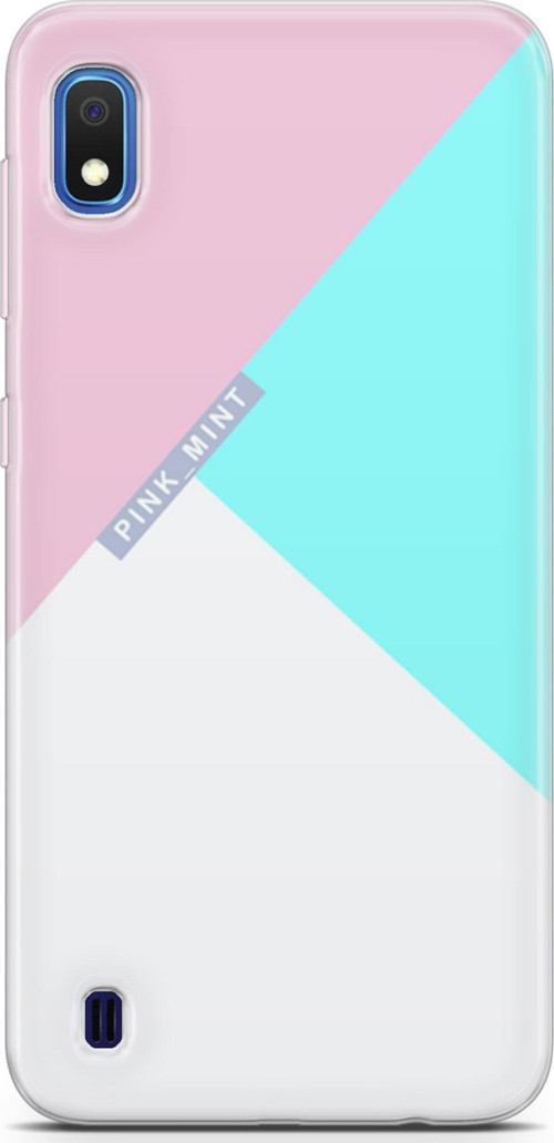 Samsung Galaxy A10 Kılıf Orijinal Seri Typo 08 Pink Mint Baskılı Kılıf