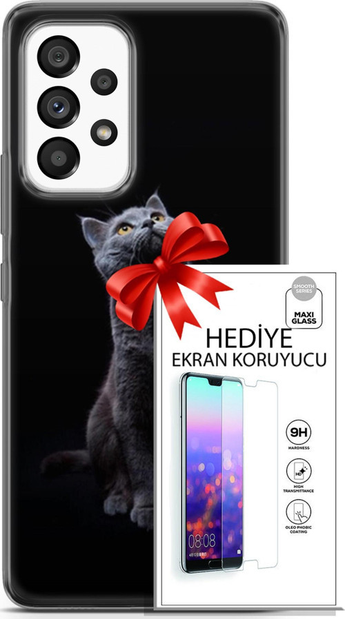 Samsung Galaxy A53 5G Kılıf Orijinal Seri Scotish-British 21 British Shorthair Portre Darbe Önleyici