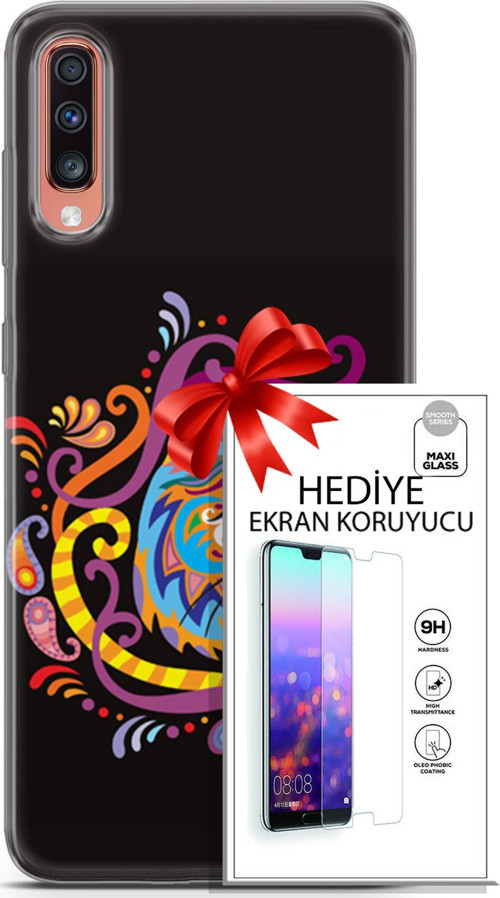 Samsung Galaxy A70 Kılıf Orijinal Seri Scotish-British 02 Yerel Kedi Kapak Ve Ekran Koruyucu