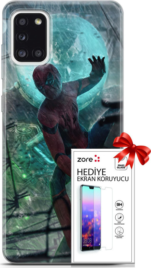 Samsung Galaxy A31 Kılıf Orijinal Seri Supers 19 Marvel Movie Tam Koruma Kılıf + Ekran Koruyucu