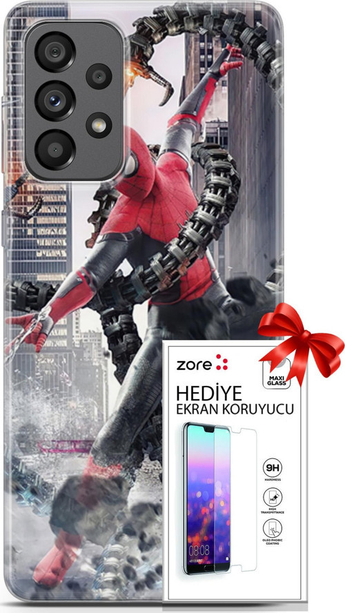 Samsung Galaxy A73 5G Kılıf Orijinal Seri Supers 25 No Way Home Soyulmayan Kılıf + Ekran Koruyucu Fu