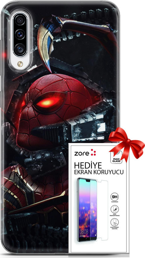 Samsung Galaxy A70S Kılıf Orijinal Seri Supers 29 Dr Octopus Leke Tutmaz Kapak + Ekran Koruyucu