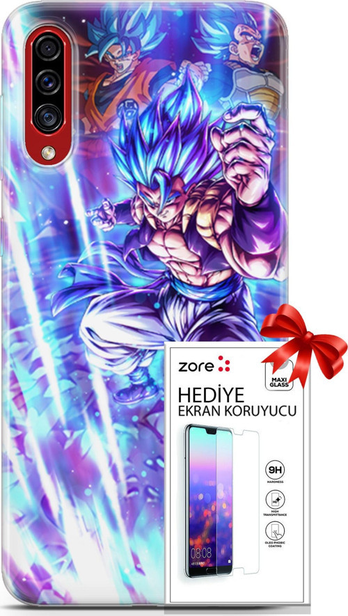 Samsung Galaxy A50S Kılıf Orijinal Seri Supers 17 Dragon Gogeta Anime Yumuşak Kılıf + Ekran Koruyucu