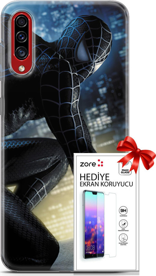 Samsung Galaxy A50S Kılıf Orijinal Seri Supers 21 Spider Man Duvar Kağıdı Darbe Önleyici Kapak + Ekran Koruyucu