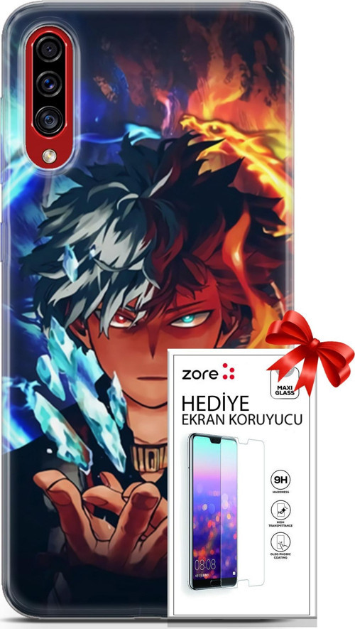 Samsung Galaxy A50S Kılıf Orijinal Seri Supers 13 Todoraki Anime Case Kapak Ekran Koruyucu