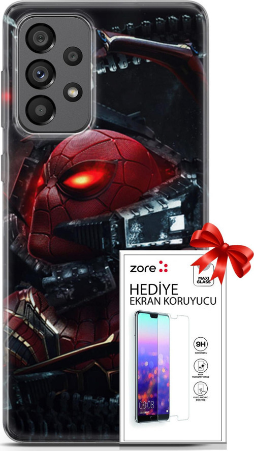 Samsung Galaxy A73 5G Kılıf Orijinal Seri Supers 29 Dr Octopus Leke Tutmaz Kapak + Ekran Koruyucu