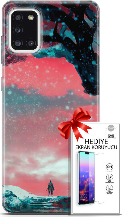 Samsung Galaxy A31 Kılıf Orijinal Seri Algorand 23 Şövalye Telefon Kabı Ve Ekran Koruyucu