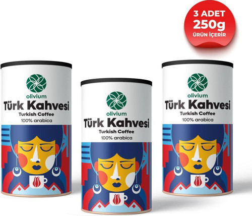 Türk Kahvesi Teneke Kutu (3X250Gr)