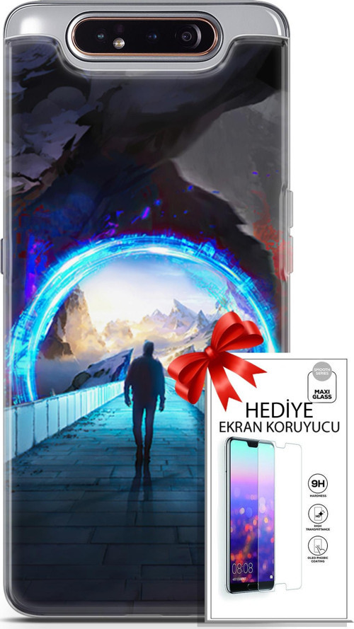 Samsung Galaxy A80 Kılıf Orijinal Seri Algorand 06 Tünelin Sonu Koruyucu Kapak Ekran Koruyucu