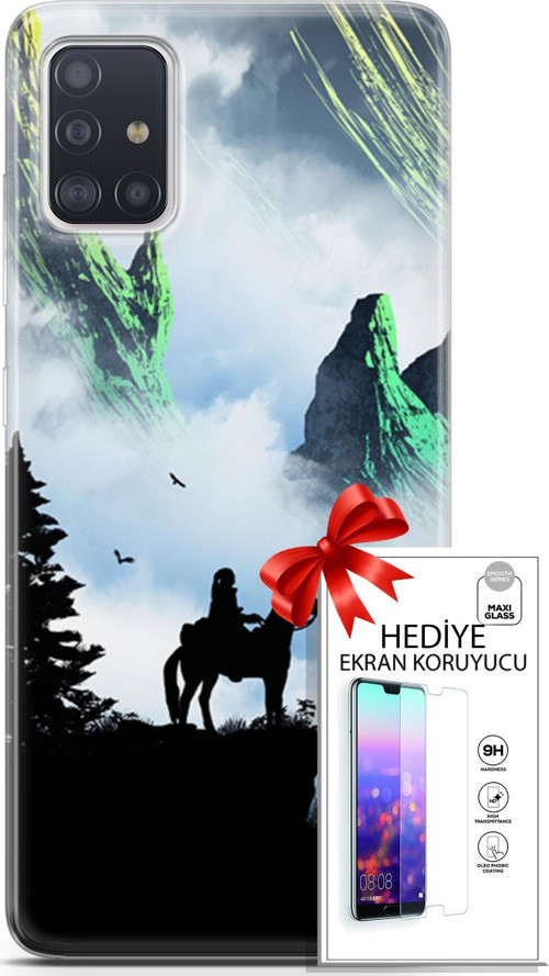 Samsung Galaxy A71 Kılıf Orijinal Seri Algorand 25 Atlı Soyulmayan Kılıf + Ekran Koruyucu Full Koruma