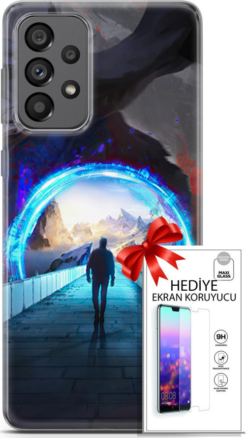 Samsung Galaxy A73 5G Kılıf Orijinal Seri Algorand 06 Tünelin Sonu Koruyucu Kapak Ekran Koruyucu