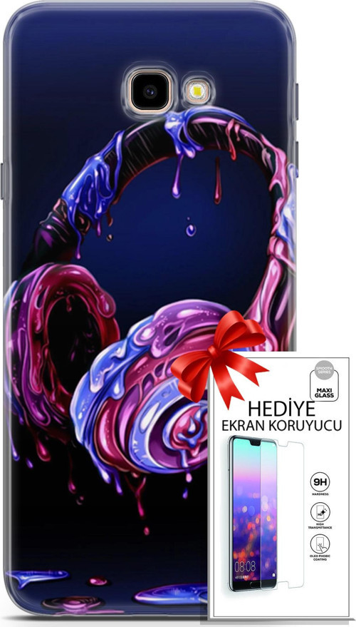 Samsung Galaxy J4 Plus Kılıf Orijinal Seri Cardano 14 Kulaklık Cover Kılıf + Ön Ekran Koruyucu