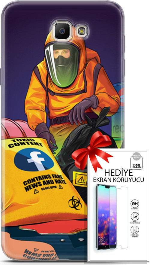 Samsung Galaxy J7 Prime Kılıf Orijinal Seri Cardano 24 Toxic Darbe Emici Kılıf + Ekran Koruyucu
