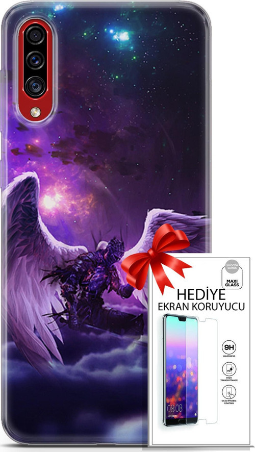 Samsung Galaxy A50S Kılıf Orijinal Seri Cardano 23 Melek Telefon Kabı Ve Ekran Koruyucu