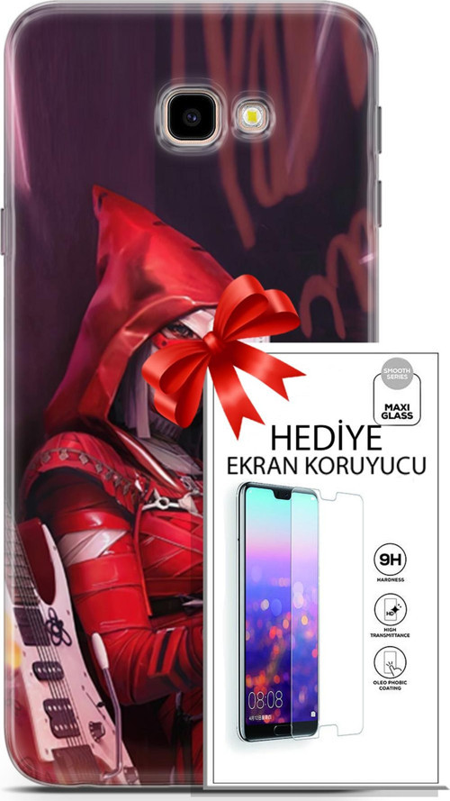 Samsung Galaxy J4 Plus Kılıf Orijinal Seri Pubg 20 Selfie Mod Renkli Kılıf Ekran Koruyucu