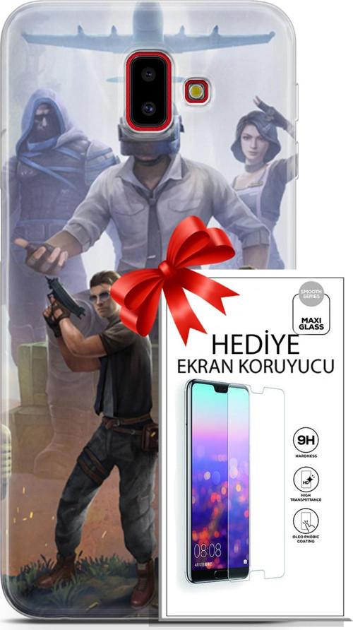 Samsung Galaxy J6 Plus Kılıf Orijinal Seri Pubg 09 Carlo Uv Kılıf Ve Ekran Koruyucu
