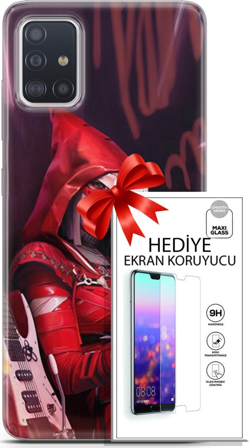 Samsung Galaxy A71 Kılıf Orijinal Seri Pubg 20 Selfie Mod Renkli Kılıf Ekran Koruyucu