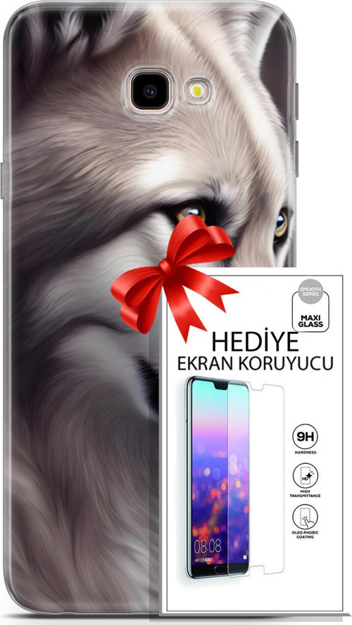 Samsung Galaxy J4 Plus Kılıf Orijinal Seri Dogs 01 Yakışıklı Kurt Telefon Kılıfı + Ekran Koruyucu