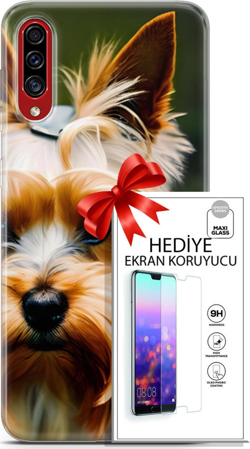 Samsung Galaxy A50S Kılıf Orijinal Seri Dogs 13 Yorkshire Terriyer Case Kapak Ekran Koruyucu