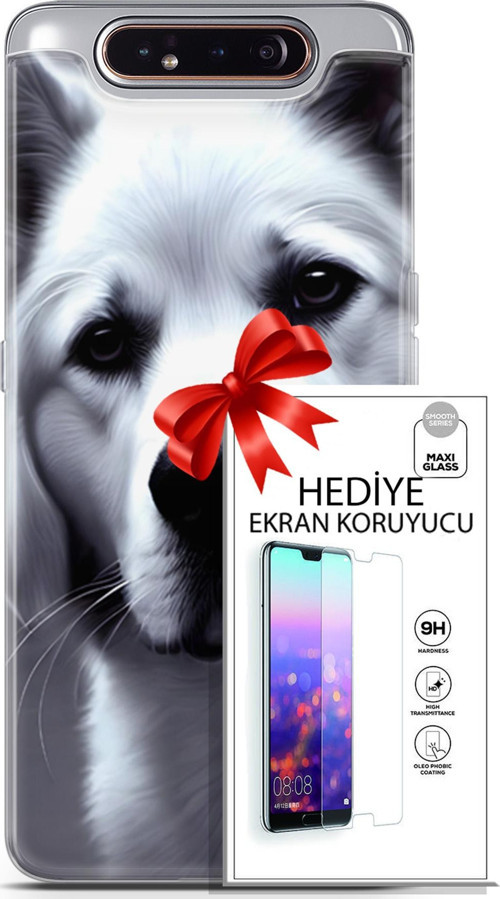 Samsung Galaxy A80 Kılıf Orijinal Seri Dogs 17 Avcı Yumuşak Kılıf + Ekran Koruyucu