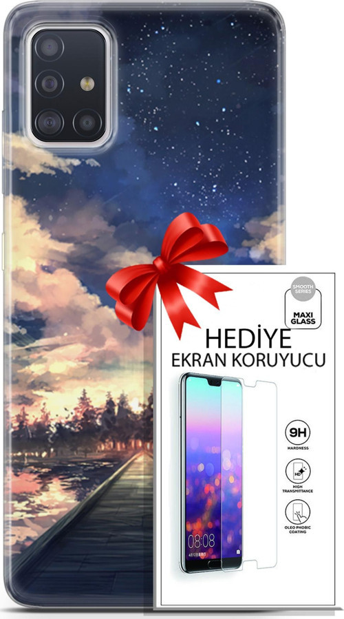 Samsung Galaxy A71 Kılıf Orijinal Seri Fantasy 22 Sonsuz Yol Kap + Ekran Koruyucu