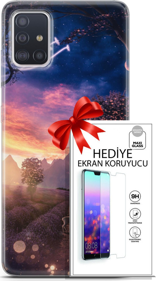Samsung Galaxy A71 Kılıf Orijinal Seri Fantasy 15 Keçi Kalın Silikon + Ekran Koruyucu