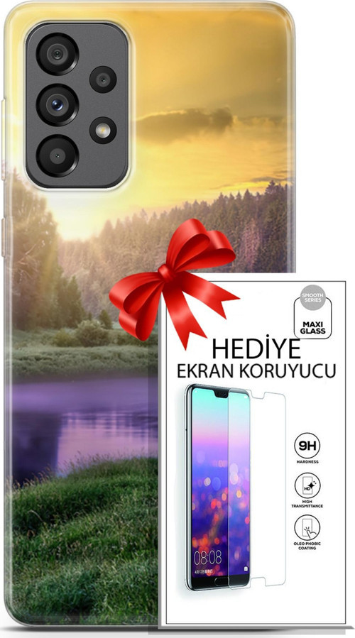 Samsung Galaxy A73 5G Kılıf Orijinal Seri Fantasy 05 Nehir Koruma Kılıfı + Ekran Koruyucu