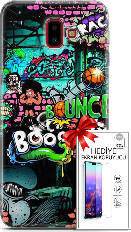 Samsung Galaxy J6 Plus Kılıf Orijinal Seri Bounce 02 Lois Francis Kapak Ve Ekran Koruyucu