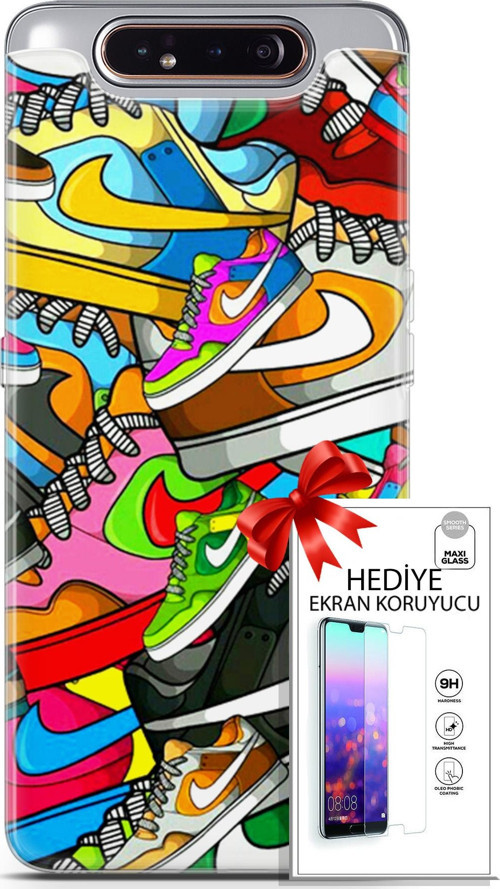 Samsung Galaxy A80 Kılıf Orijinal Seri Bounce 25 Jess Dawson Soyulmayan Kılıf + Ekran Koruyucu Full