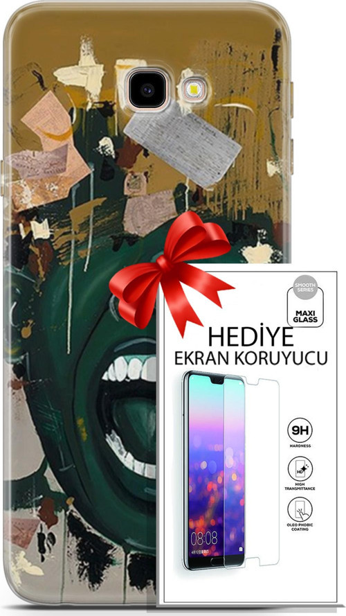 Samsung Galaxy J4 Plus Kılıf Orijinal Seri Soul 15 Koyu Yeşil Kalın Silikon + Ekran Koruyucu