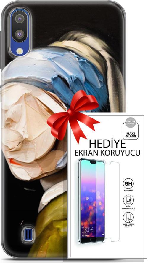 Samsung Galaxy M10 Kılıf Orijinal Seri Soul 03 Yüzü Olmayan Kadın Arka Kapak + Ekran Koruyucu