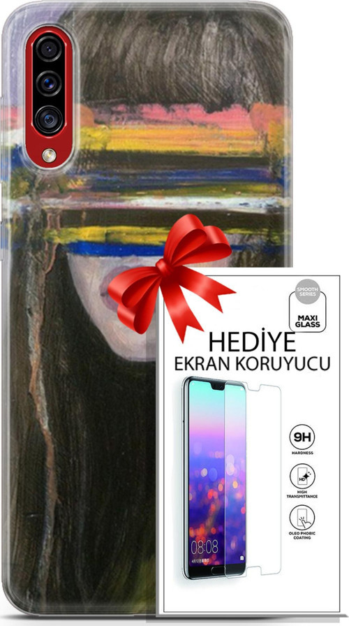 Samsung Galaxy A50S Kılıf Orijinal Seri Soul 21 Gözü Maskeli Darbe Önleyici Kapak + Ön Ekran Koruyucu