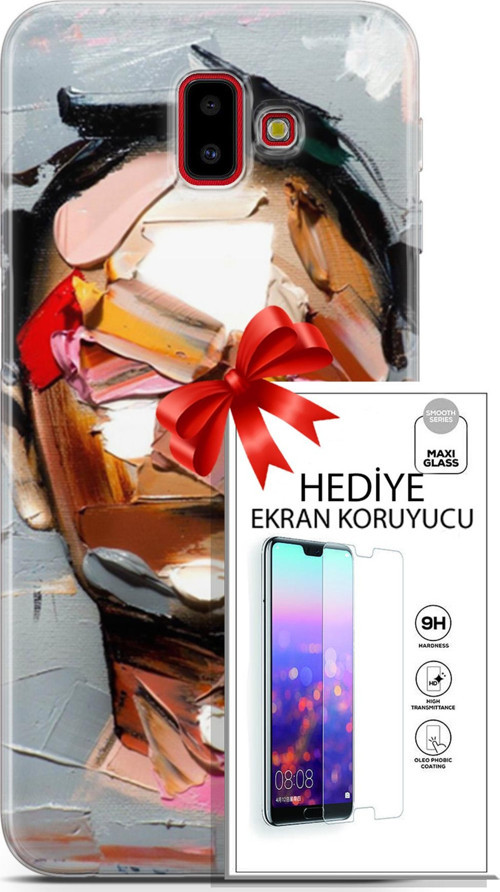 Samsung Galaxy J6 Plus Kılıf Orijinal Seri Soul 01 Suratsız Telefon Kılıfı + Ekran Koruyucu
