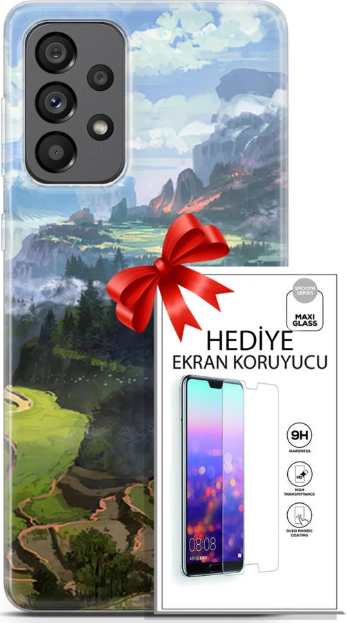 Samsung Galaxy A73 5G Kılıf Orijinal Seri Neo 23 Joker Kart Telefon Kabı Ve Ekran Koruyucu