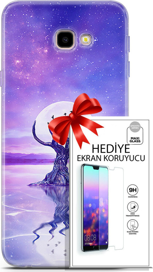 Samsung Galaxy J4 Plus Kılıf Orijinal Seri Neo 30 Carnage Kenarları Şeffaf Kapak Ve Ekran Koruyucu
