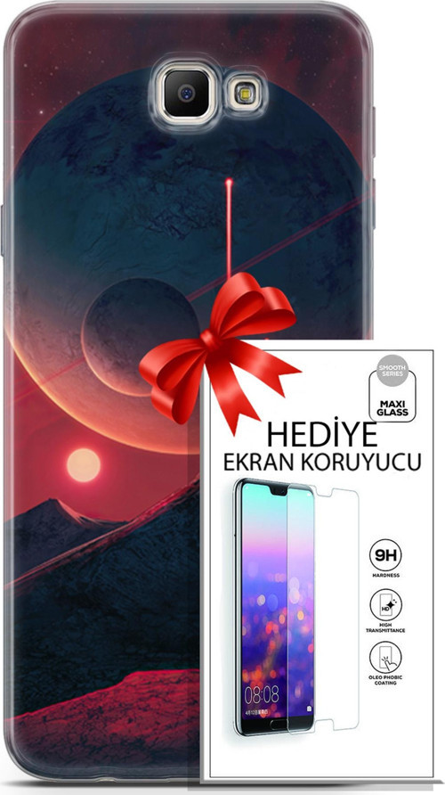Samsung Galaxy J7 Prime Kılıf Orijinal Seri Neo 19 Iron Man Tam Koruma Kılıf + Ekran Koruyucu