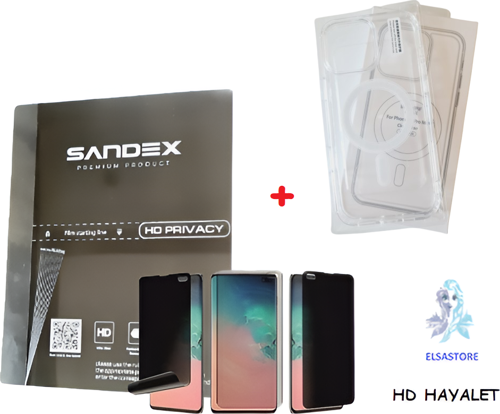İphone 15 PRO Nano Ekran koruyucu HD HAYALET + MagSafe Şeffaf Kılıf