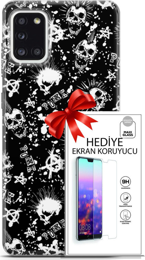 Samsung Galaxy A31 Kılıf Orijinal Seri Punky 23 Çarşı Punk Telefon Kabı Ve Ekran Koruyucu