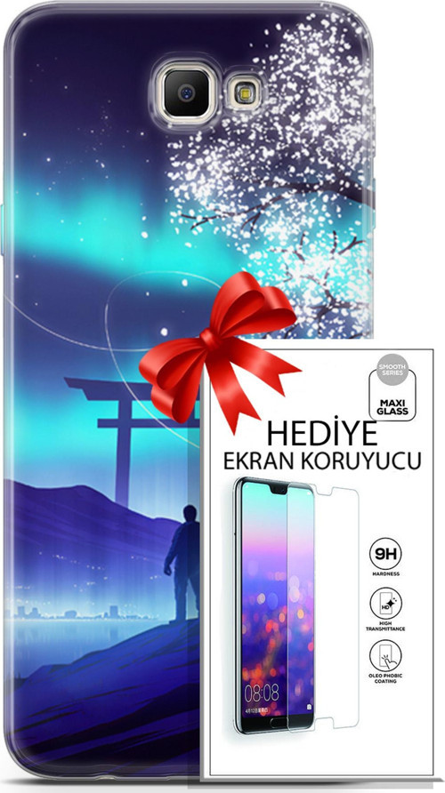 Samsung Galaxy J7 Prime Kılıf Orijinal Seri Neo 26 Spider Girls Soft Kapak + Ekran Koruyucu