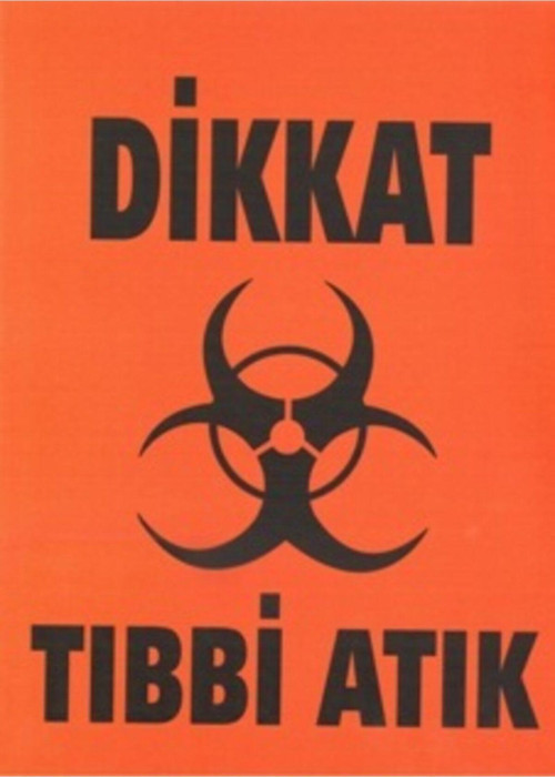 Tıbbi Atık Etiketi A4 Ebat 21X29 Cm 1 Adet