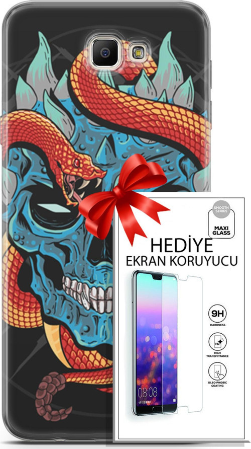 Samsung Galaxy J7 Prime Kılıf Orijinal Seri Punky 13 Şeytan Case Kapak Ekran Koruyucu