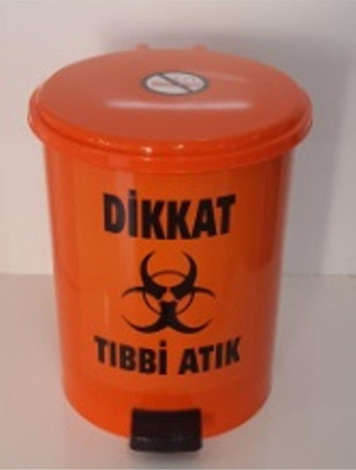 Tıbbi Atık Kovası 25 Lt Pedallı