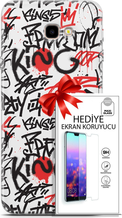 Samsung Galaxy J4 Plus Kılıf Orijinal Seri Punky 22 King Freedom Kap + Ekran Koruyucu