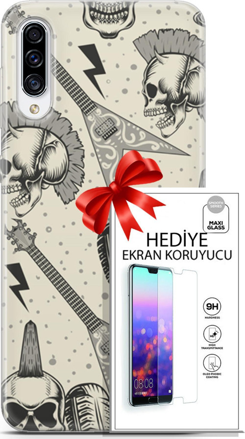 Samsung Galaxy A70S Kılıf Orijinal Seri Punky 20 Trash Punk Renkli Kılıf Ekran Koruyucu