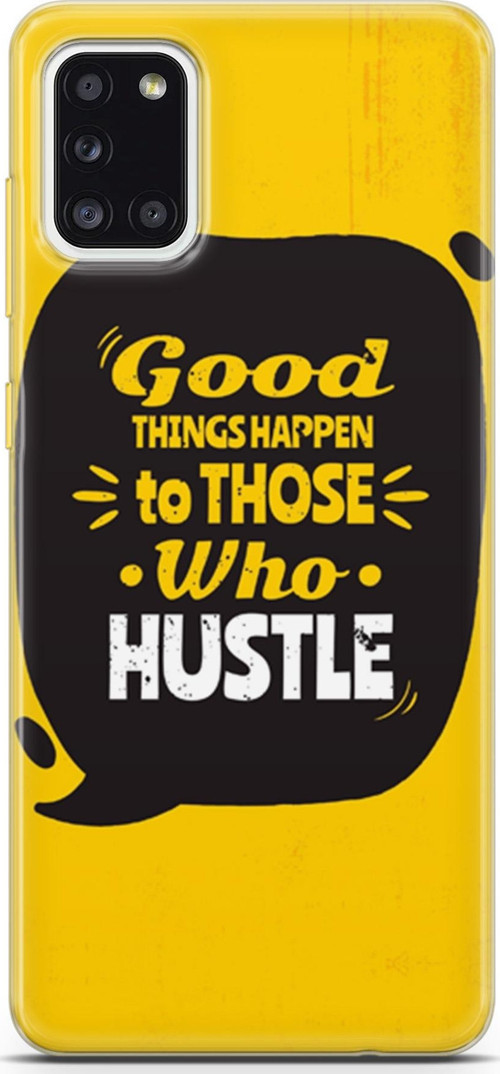 Samsung Galaxy A31 Kılıf Orijinal Seri Typo 14 Good Things Happen Cover Kılıf