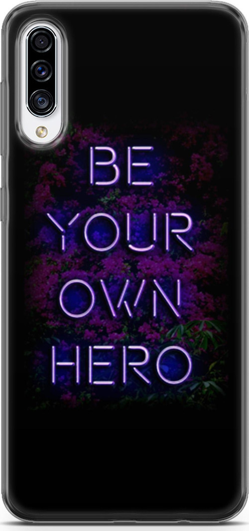 Samsung Galaxy A70S Kılıf Orijinal Seri Typo 15 Be Your Own Hero Kalın Silikon
